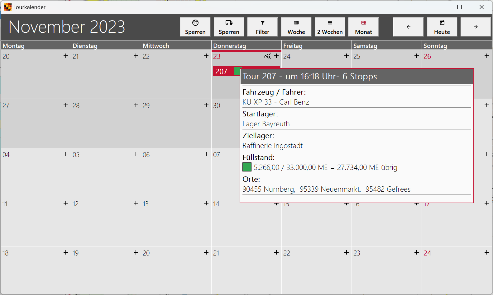 Tourkalender